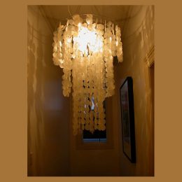 Capiz Round Shell Chandelier XL