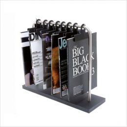 Black Metal Magazine Rack