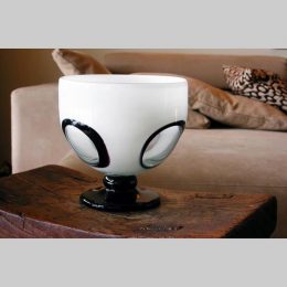 Hand blown glass bowl